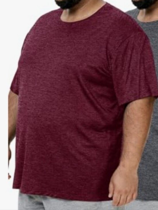 boojo Other - Men's Short Sleeve Crewneck Tee in Burgundy - Classic Everyday Fit